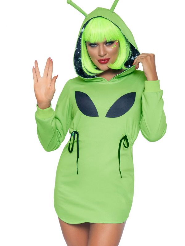 Alien fleece jurkje groen vrouwen