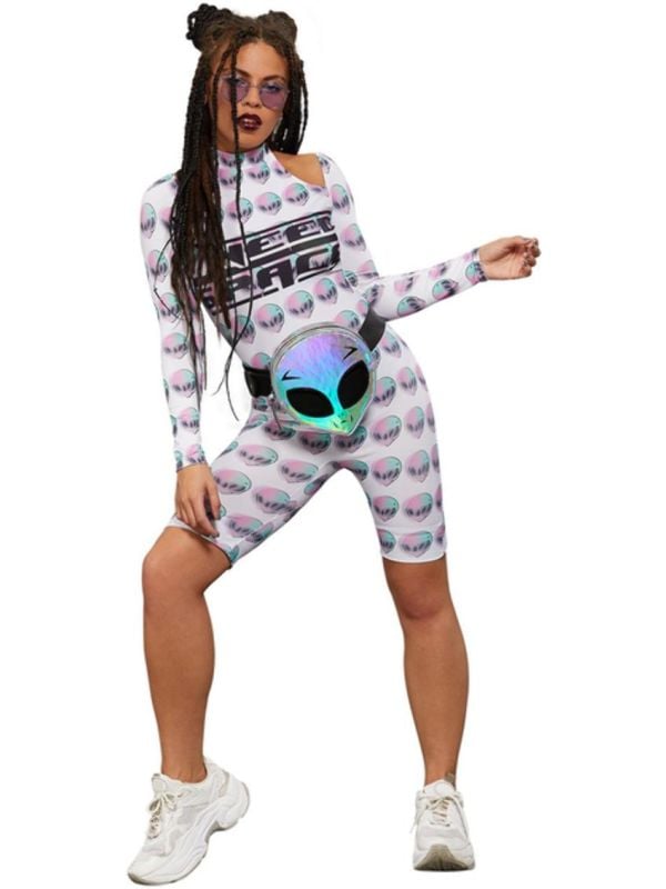 Alien Kostuum Dames Wit main product photo