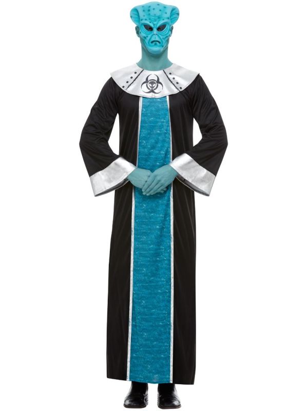 Alien leider kostuum blauw