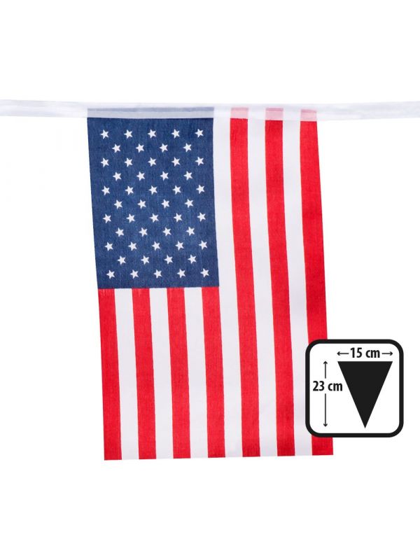 Amerikaans thema vlaggetjes rechthoekig