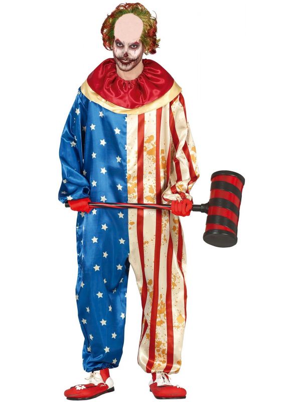 Amerikaanse patriot clown heren