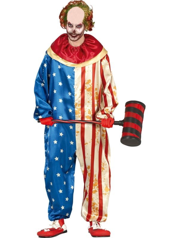 Amerikaanse patriot clown heren