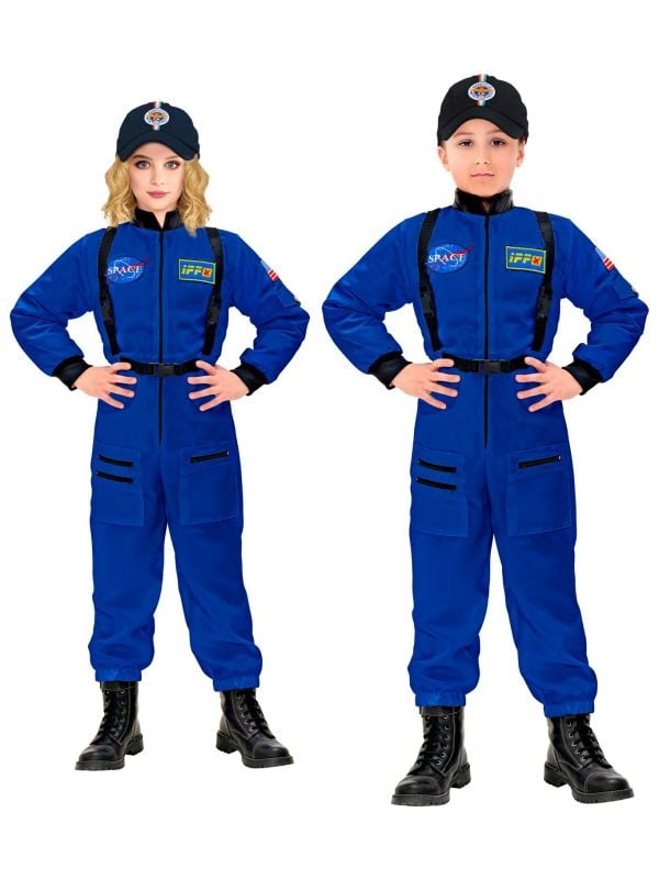 Astronaut blauwe overall kind