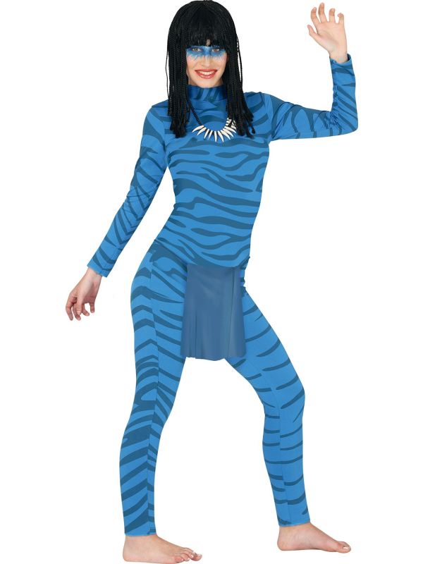 Avatar jumpsuit vrouwen blauw