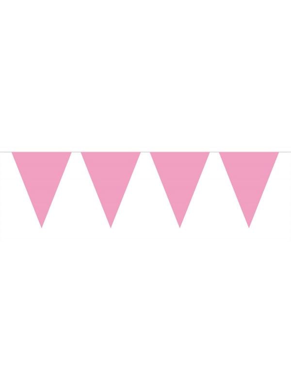 Baby roze vlaggenlijn XL 10 meter