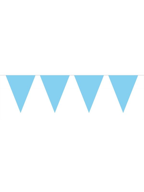 Babyblauwe mini vlaggenlijn 3 meter