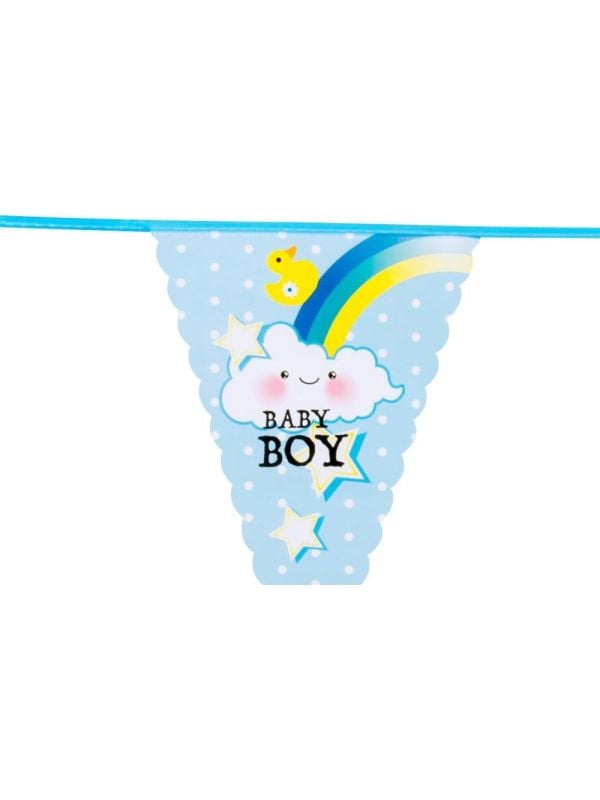 Babyshower jongen vlaggenlijn