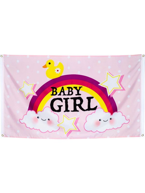 Babyshower meisje vlag