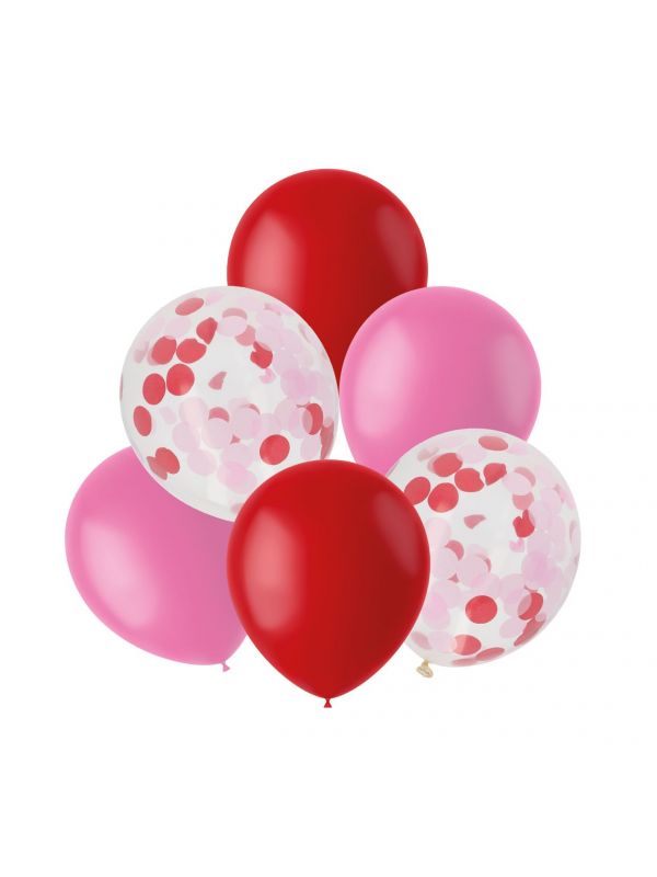 Ballonnen mix roze rood