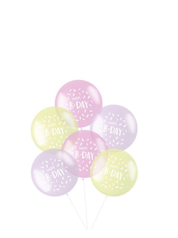 Ballonnen XL B-Day pastel roze