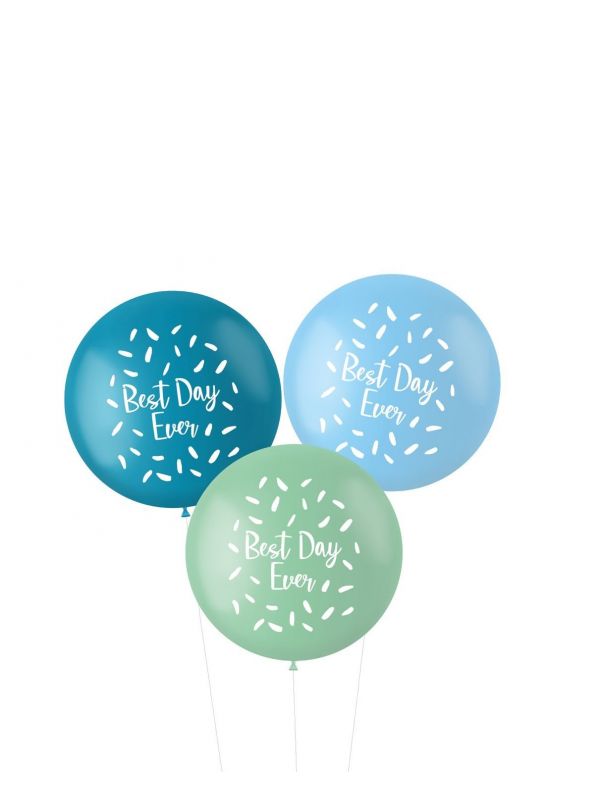 Ballonnen XL best Day ever blauw