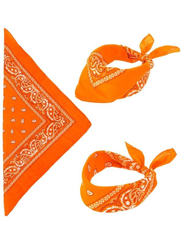 Bandana oranje biker