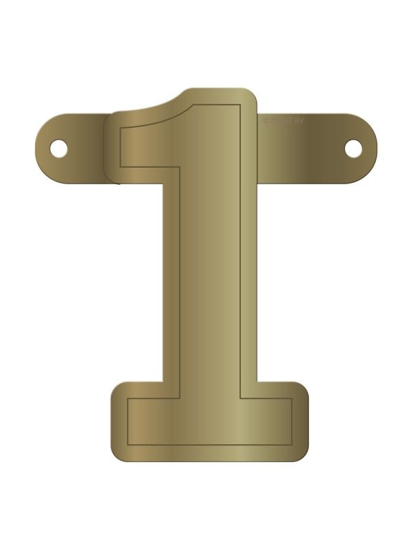 Banner cijfer 1 metallic goud main product photo