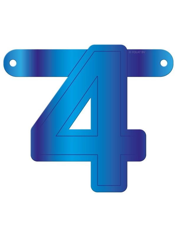 Banner cijfer 4 blauw main product photo
