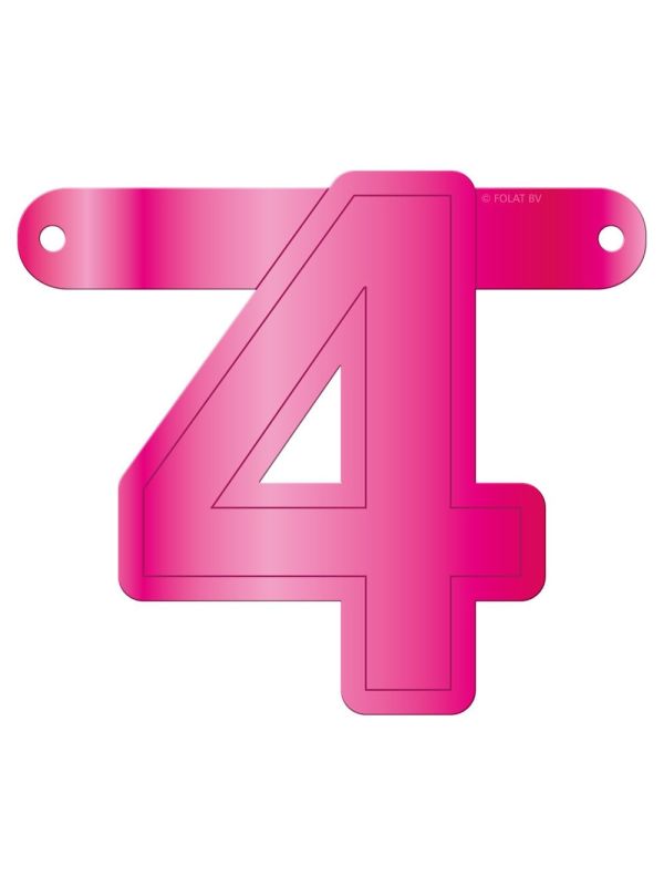 Banner cijfer 4 magenta main product photo