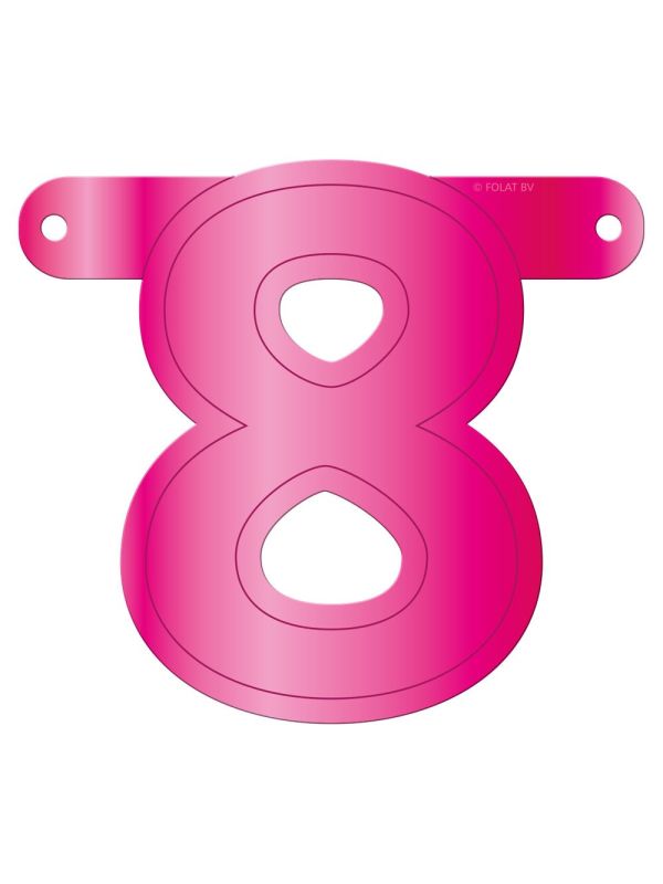 Banner cijfer 8 magenta main product photo