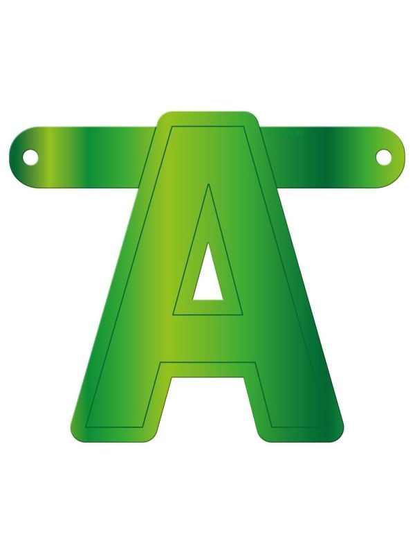 Banner letter A lime groen