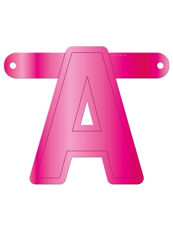 Banner Letter A magenta