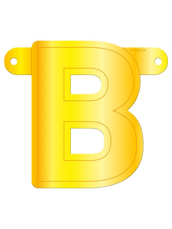 Banner letter B geel