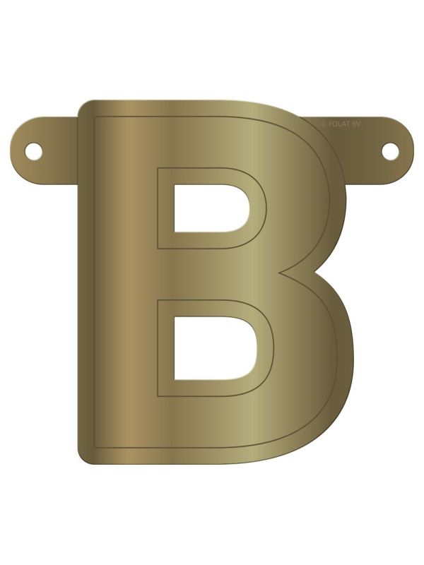 Banner letter B metallic goud main product photo