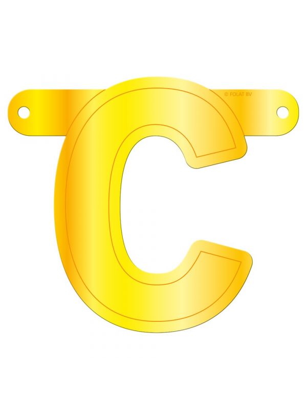 Banner letter C geel