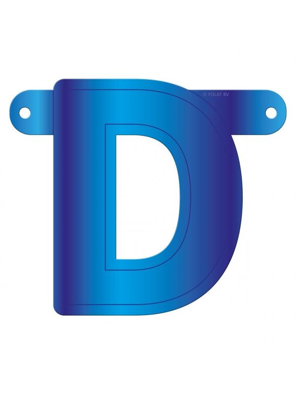 Banner letter D blauw