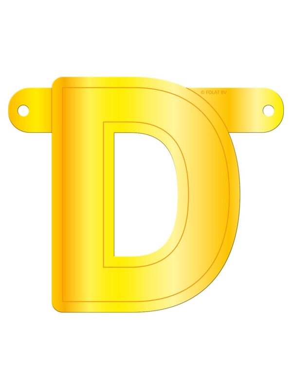 Banner letter D geel