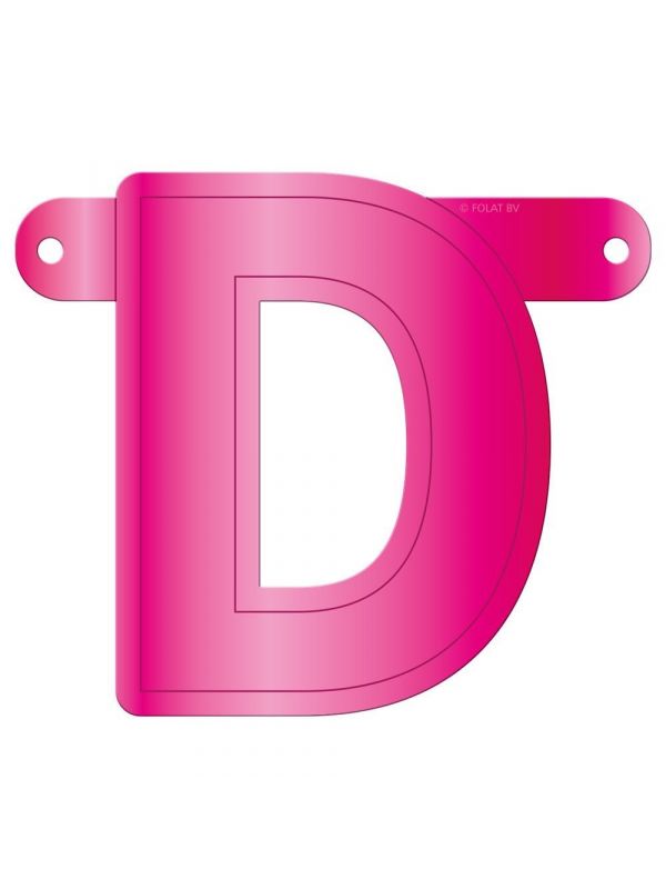 Banner letter D magenta