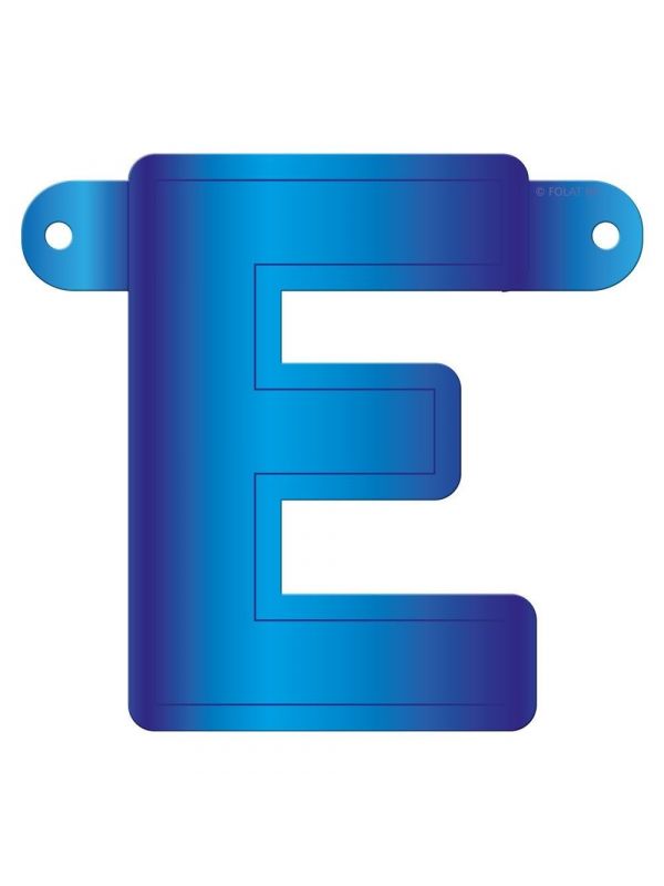 Banner letter E blauw