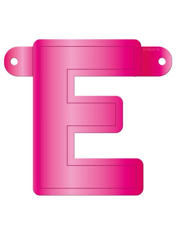Banner letter E magenta