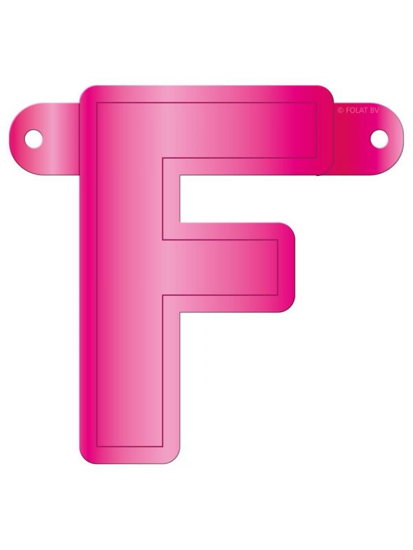 Banner letter F magenta