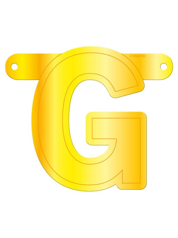 Banner letter G geel