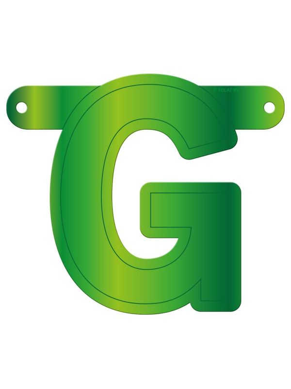 Banner letter G lime groen