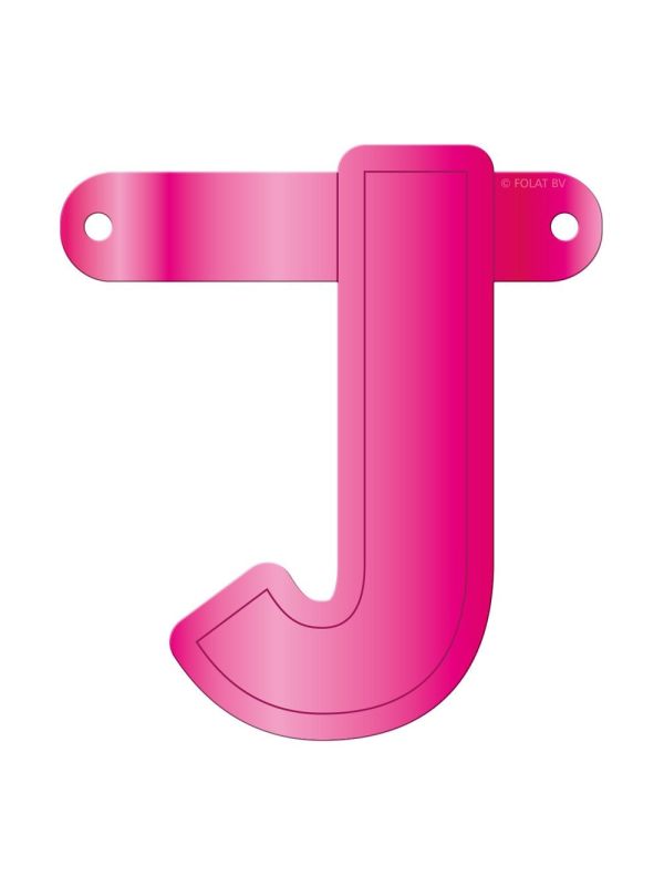 Banner letter J magenta