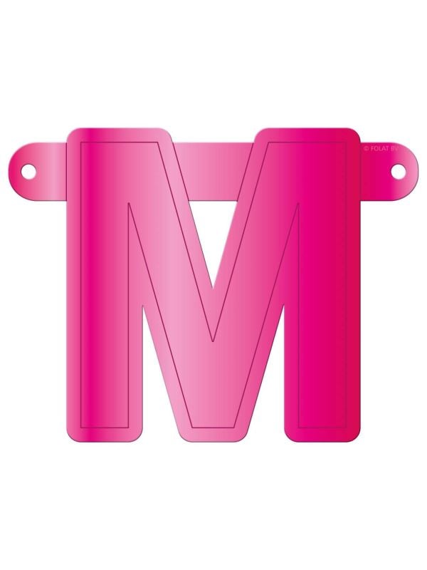 Banner letter M magenta