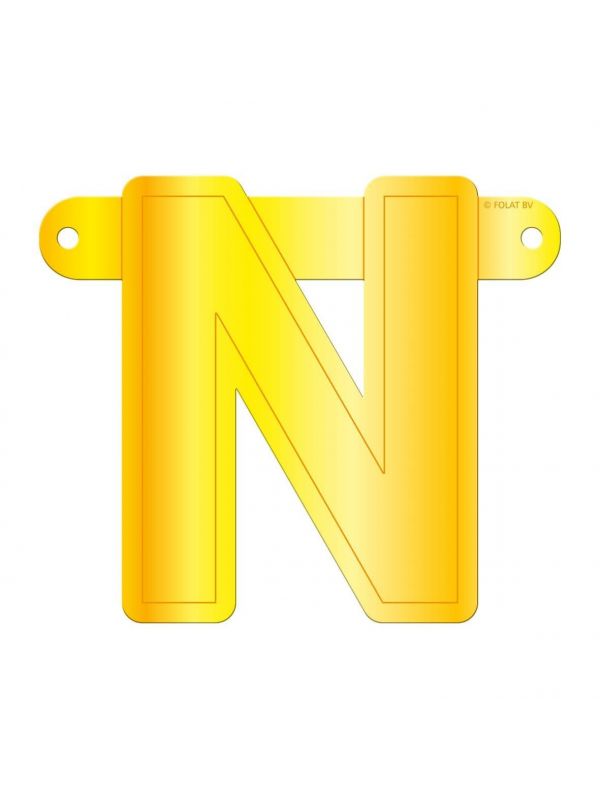 Banner letter N geel