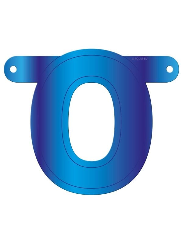 Banner letter O blauw