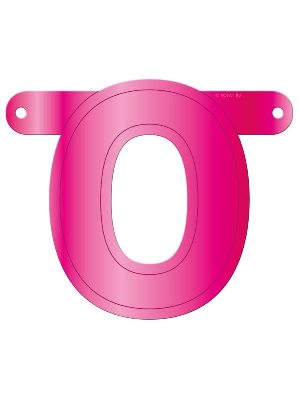 Banner letter O magenta