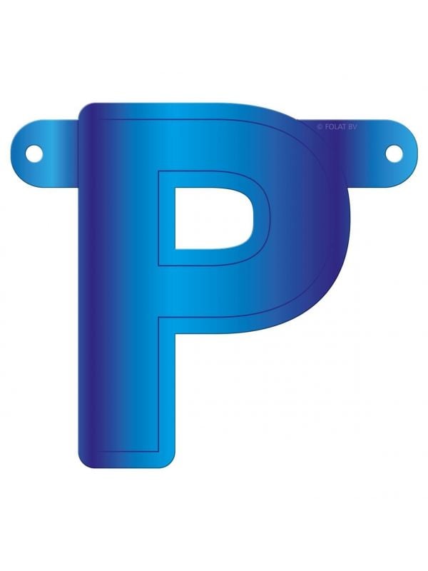 Banner letter P blauw