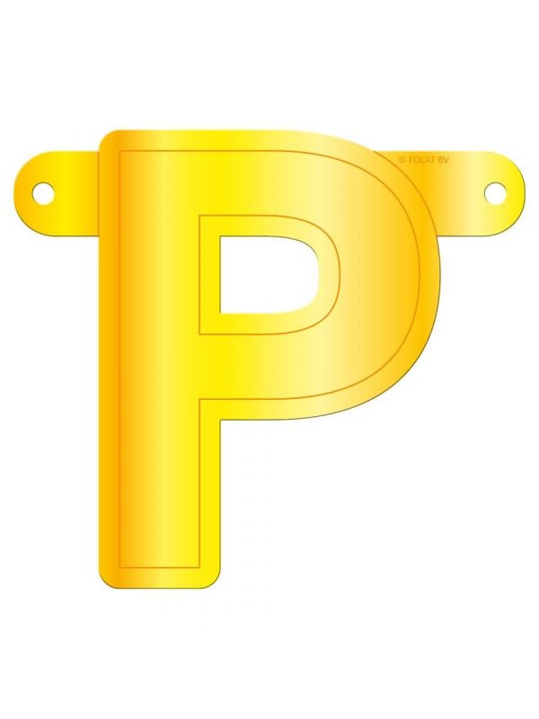 Banner letter P geel