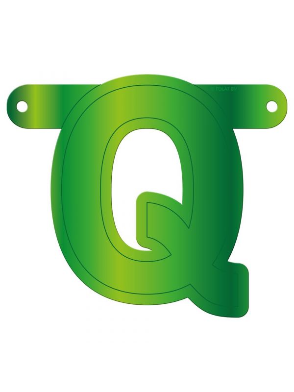 Banner letter Q lime groen