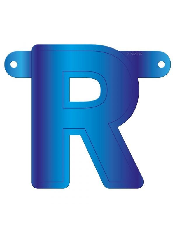 Banner letter R blauw