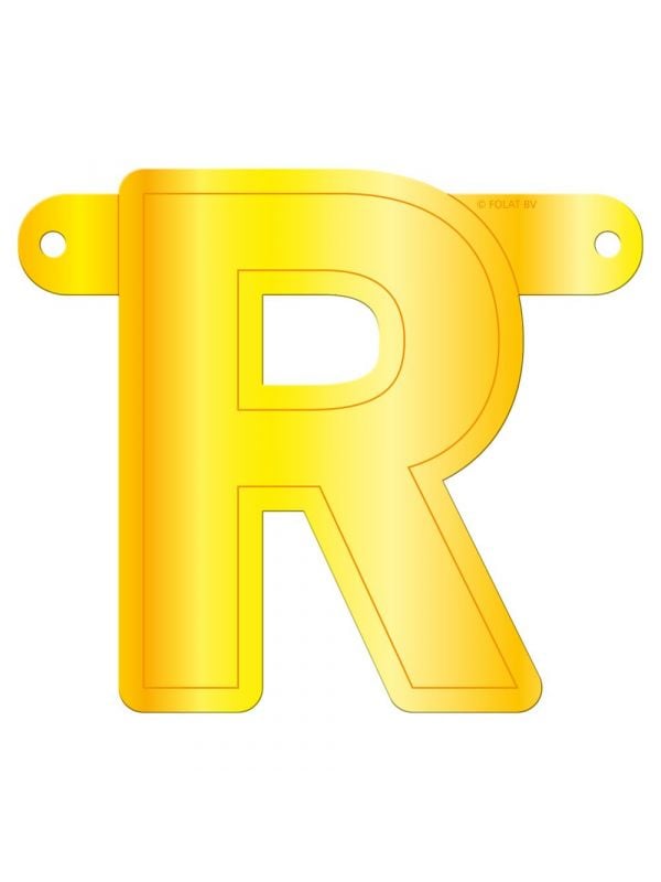 Banner letter R geel