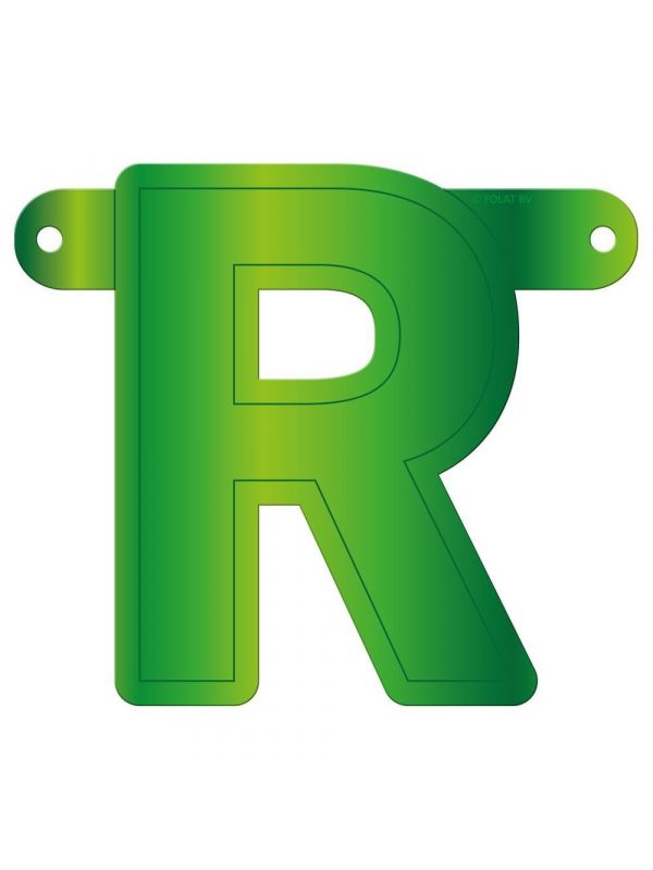 Banner letter R lime groen