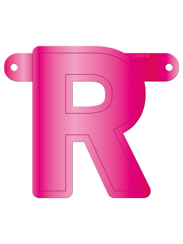 Banner letter R magenta