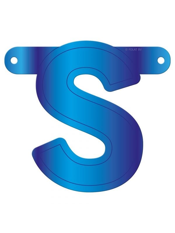 Banner letter S blauw