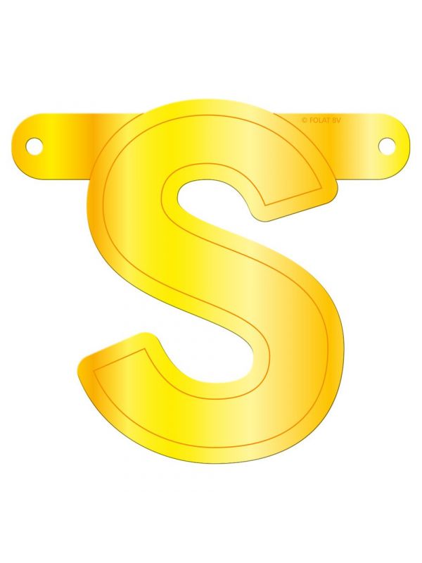 Banner letter S geel