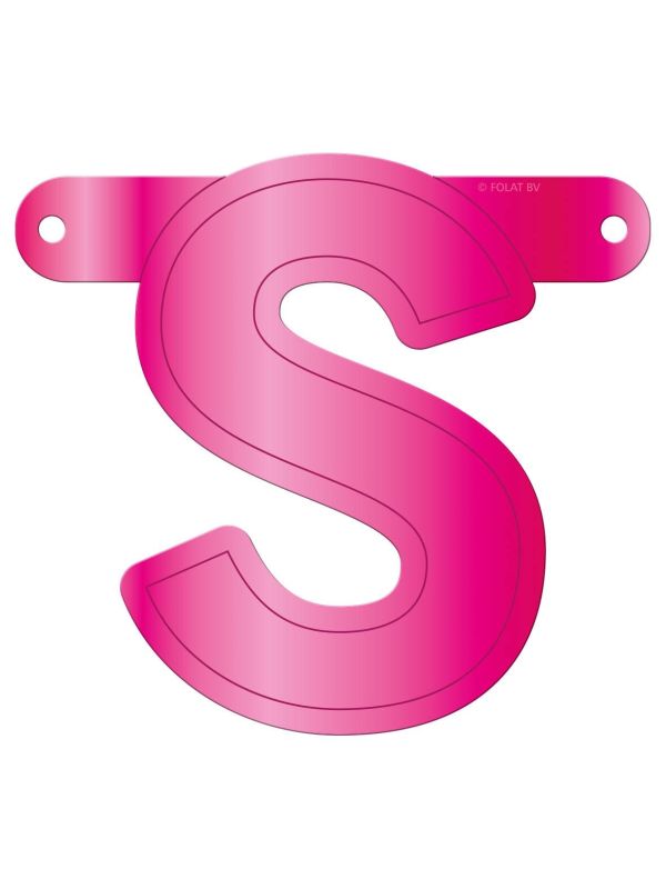 Banner letter S magenta