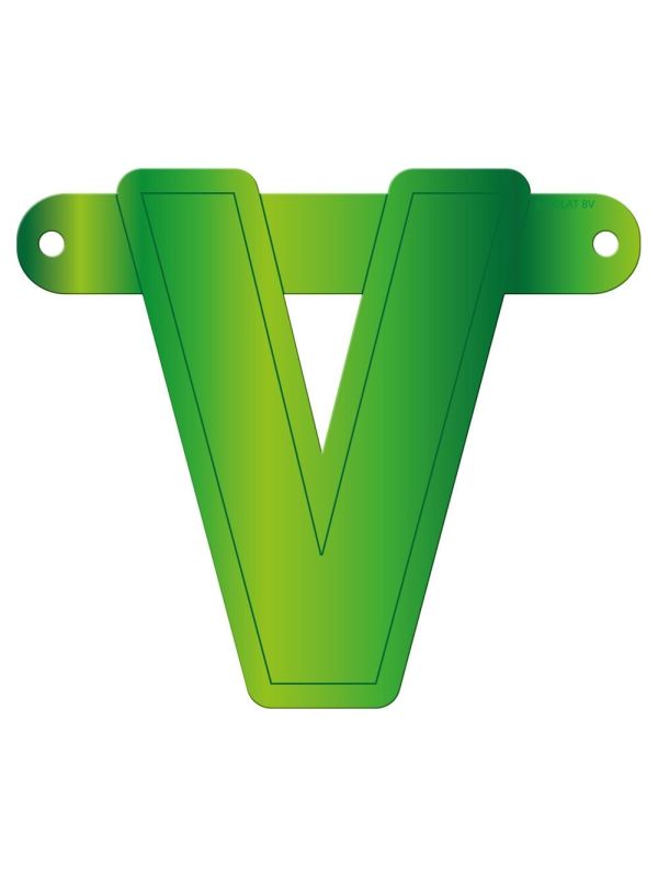 Banner letter V lime groen main product photo