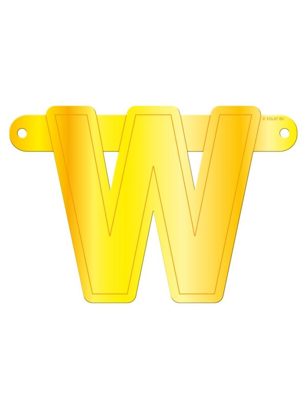 Banner letter W geel main product photo